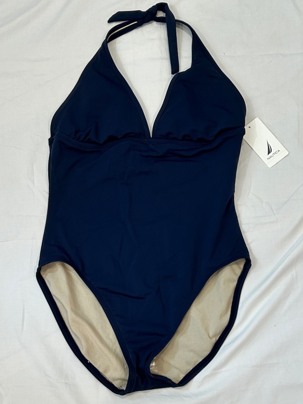 Nautica New Navy Swimsuit -  Halter - Classic & Simple